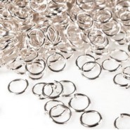 Metall Montage / Binderinge 4mm Silber